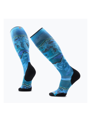 Скиорски чорапи Smartwool Ski Targeted Cushion Storm Peak Print OTC nightfall blue