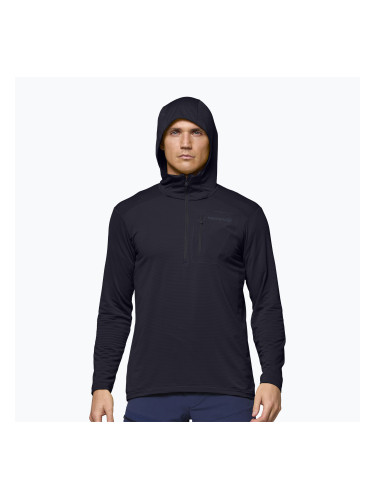 Мъжки суитшърт за трекинг NORRONA Falketind Warm1 Hood caviar black