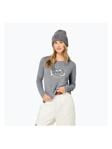 Дамска блуза с дълъг ръкав super.natural Apres Ski cashmere grey melange/various