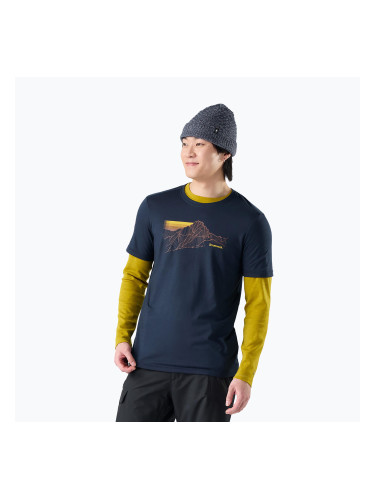 Мъжка тениска Smartwool Alpine Trace Active Graphic Tee SS deep navy