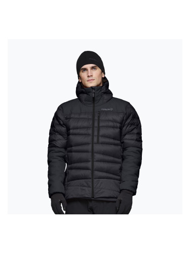 Мъжко пухено яке NORRONA Falketind Down 750 Zip Hood caviar black
