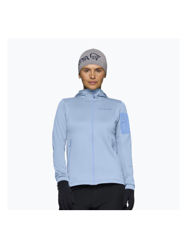 Дамски суитшърт за трекинг NORRONA Falketind Warm2 Stretch Hood cashmere blue/allure