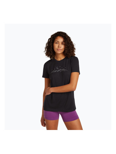Дамска тениска за трекинг icebreaker Merino 150 Tech Lite SS Tee Sparkling Stars black
