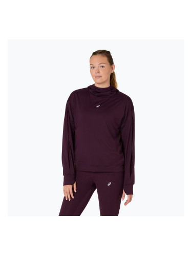 Дамски суитшърт за бягане ASICS Nagino Run Winter Hoodie dark aubergine