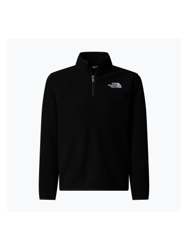 Детски суитшърт от полар The North Face Teen Glacier 1/4 Zip black