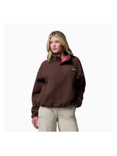 Дамски поларен суитшърт Columbia Helvetia II Cropped Half Snap Fleece tobacco