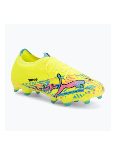 Футболни обувки PUMA Ultra Nitro 7 Match Advanced Level FG/AG puma white/blue glimmer/pink glimmer/yellow alert
