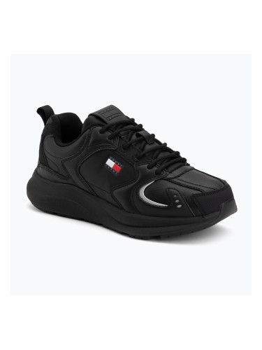Мъжки обувки Tommy Jeans Runn Leather triple black
