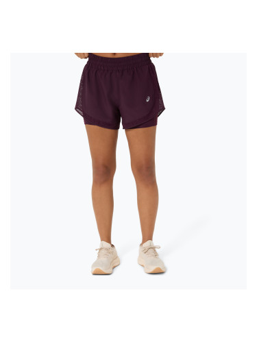 Дамски шорти за бягане ASICS Nagino Run 2-N-1 dark aubergine