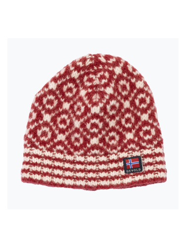 Зимна шапка Devold Svalbard Wool hindberry/offwhite