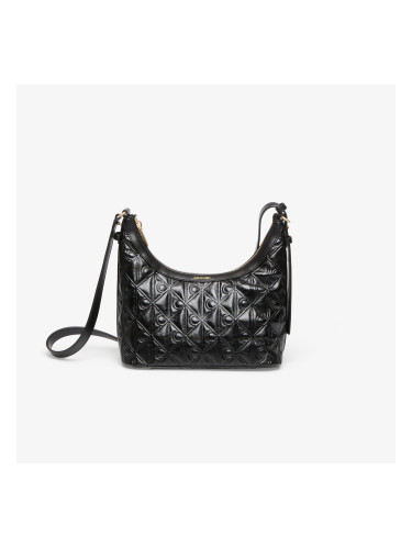 Чанта Calvin Klein Emblem Aop Debossed Shoulder Bag Black OS