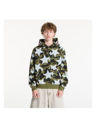 Суитшърт A BATHING APE Sta Over Print 1st Camo Shark Cropped Fi Green UNISEX S