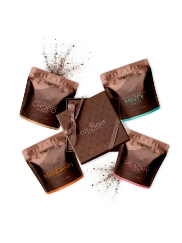 Cocosolis Luxury Coffee Scrub Box Луксозна кутия с 4 натурални био скраба – 3 за тяло и 1 за лице