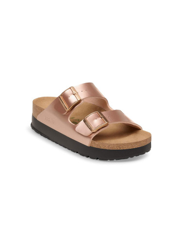 Birkenstock Arizona Flex Platform Birko-Flor Narrow Fit Electric Metallic Copper Жени - Сандали Birkenstock - Gold - 1031270-8 - Size: 8