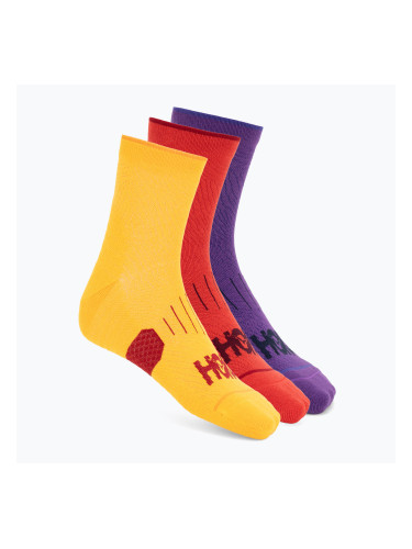 Чорапи HOKA Quarter Run Sock 3-Pack egg yolk/cerise/virtual violet