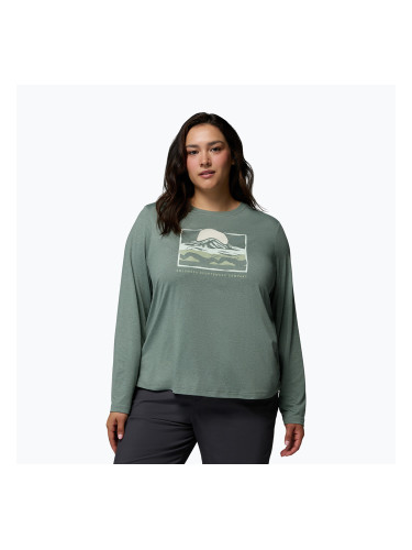 Дамска блуза с дълъг ръкав Columbia Parsons Point LS Graphic Tee sedona sage heather/all terrain