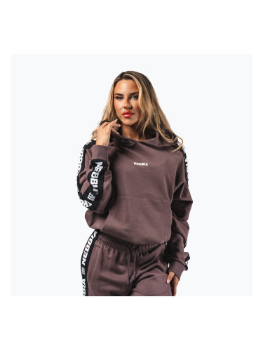 Дамски суитшърт NEBBIA Off-Duty Hoodie dark brown