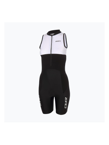 Дамски гащеризон за триатлон ZONE3 Lava Long Distance Trisuit black/white/green