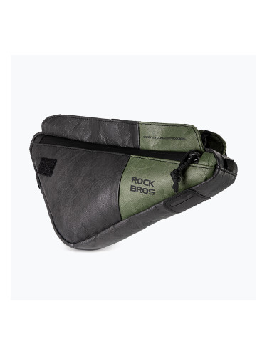 Чанта за велосипедна рамка Rockbros 30180033001 Eco-Friendly 2in1Bike Frame Bag with Shoulder Strap black/green
