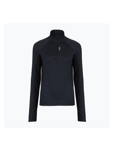 Дамски суитшърт за бягане HOKA Skyform Half Zip black heather