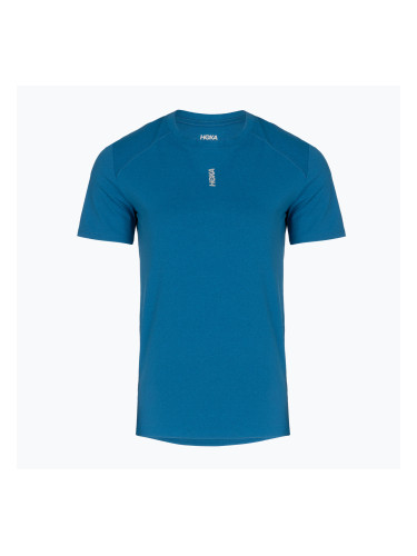 Дамска тениска за бягане HOKA EveryRun Short Sleeve night glow blue