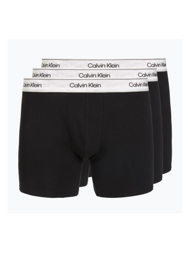 Мъжки боксерки Calvin Klein LV00NB4731 Boxer Brief black w/ silver haze wbs