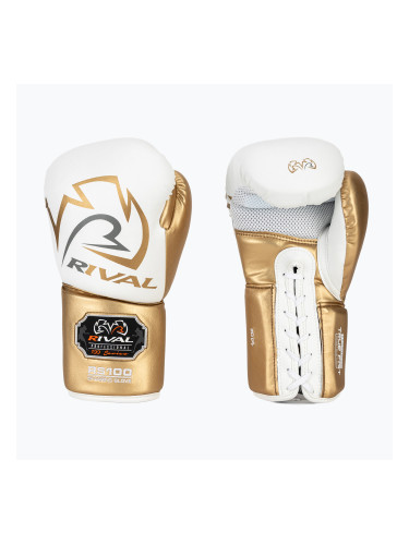 Rival RS100 Professional бели/златни боксови ръкавици