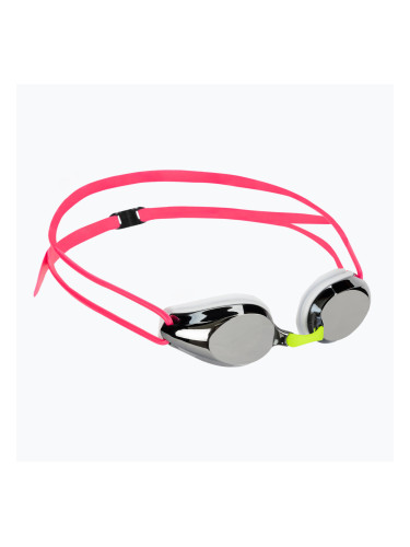 Детски очила за плуване arena Tracks JR Mirror silver/white/fuchsia