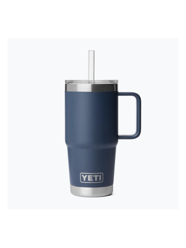 Термо чаша YETI Rambler Straw 739 ml navy