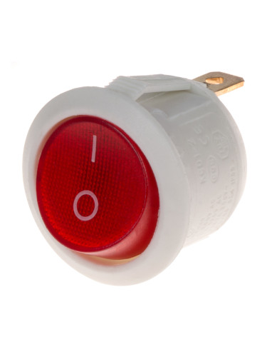 Rocker превключвател, 2 позиции, OFF-ON, 6A/250VAC, отвор ф20mm, VCD1-201N
