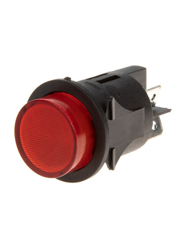 Бутонен превключвател VS18-16N-2, OFF - ON, отвор ф24mm, 16A/250VAC, SPST