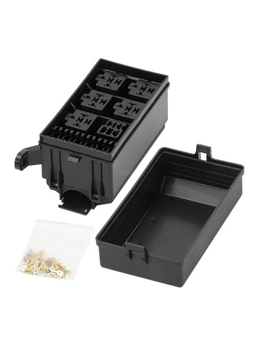 Кутия за авто предпазители и релета, 12V, 6 предпазителя/6 релета, 29mm, VB-R6F6-3