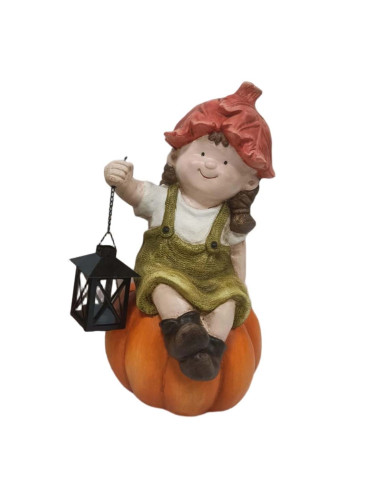 ДЕКОРАТИВНА ФИГУРА МОМИЧЕ С ФЕНЕР 21.5/24.5/41.5CM