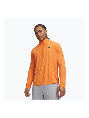 Мъжки суитшърт Under Armour Tech Textured 1/2 Zip LS outrageous orange/black