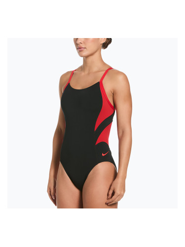 Дамски цял костюм за плуване Nike Hydrastrong Fly university red