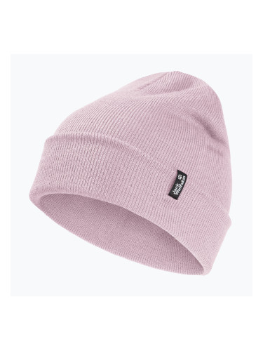 Зимна шапка Jack Wolfskin Rib dusty blush