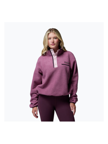 Дамски поларен суитшърт Columbia Helvetia II Cropped Half Snap Fleece antique mauve/mineral pink