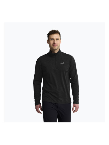 Мъжки поларен суитшърт Jack Wolfskin Trail Half Zip black