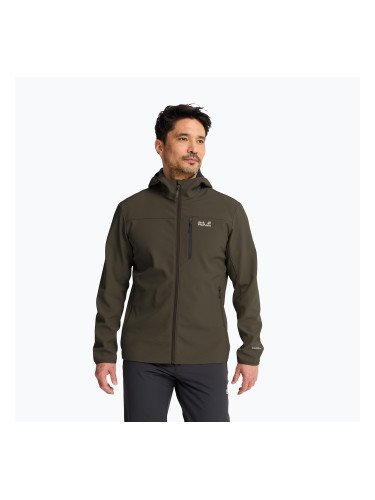 Мъжко ветроустойчиво яке Jack Wolfskin Wild Winds Hooded obsidian moss