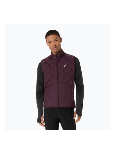 Мъжки елек за бягане Asics Road Winter Gilet dark currant