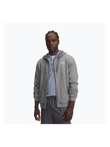Мъжки суитшърт Under Armour Rival Fleece Full Zip castlerock light heather/black