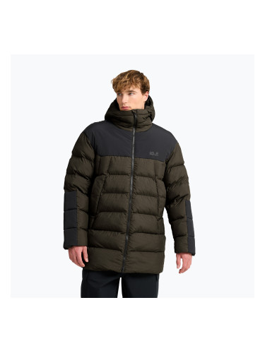 Мъжко ватирано яке Jack Wolfskin Icy Hollow Hooded obsidian moss