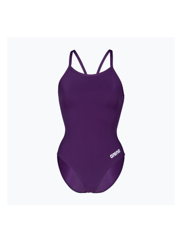 Дамски цял костюм за плуване Arena Team Light Drop Solid plum/white