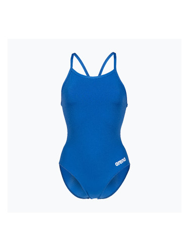 Дамски цял костюм за плуване Arena Team Light Drop Solid royal/white