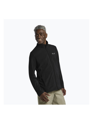 Мъжки поларен суитшърт Jack Wolfskin Wild Rebel 200 Full Zip paw black