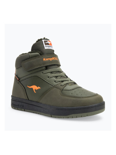 Детски обувки KangaROOS K-CP Bound Mid EV военно зелено / пламък