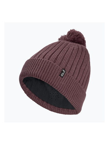Зимна шапка Jack Wolfskin Pom Pom Beanie sheer plum