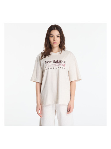 Тениска New Balance Trackside Oversized T-Shirt Linen Heather S