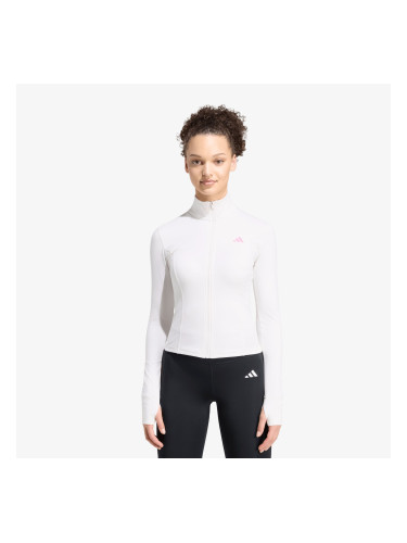Суитшърт adidas 3-stripes Studio Zip Through Jacket Chalk White XL