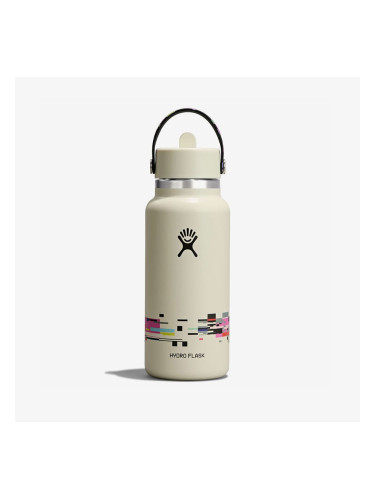 Hydro Flask 710 ml Wide Flex Straw Cap Glitch White 710 ml